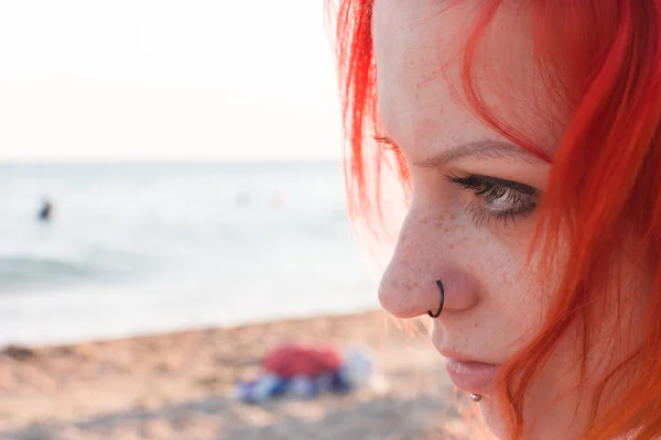 Red Hair Girl on the beach