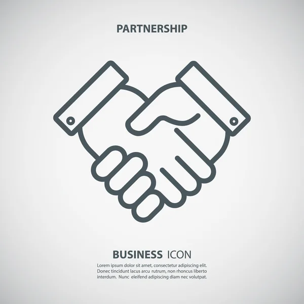 Partnership icon. Handshake icon. Teamwork and friendship. Business concept.