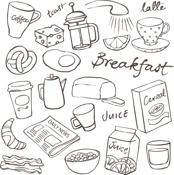 Breakfast food and icons
