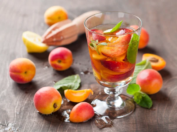 Summer drink with apricot