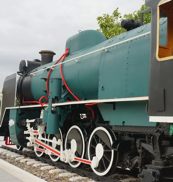 Historic steam train placed on the tracks