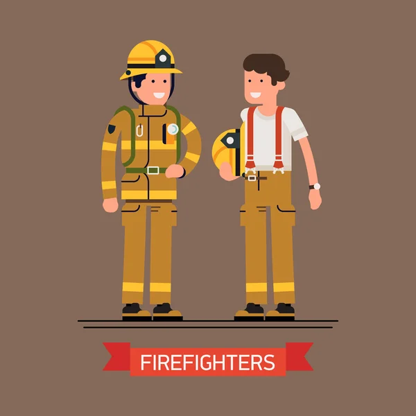 Two firefighter officers