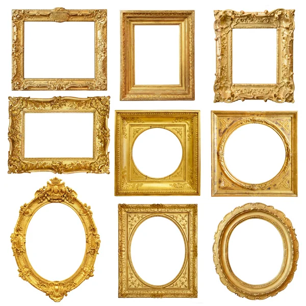 Set of golden vintage frames