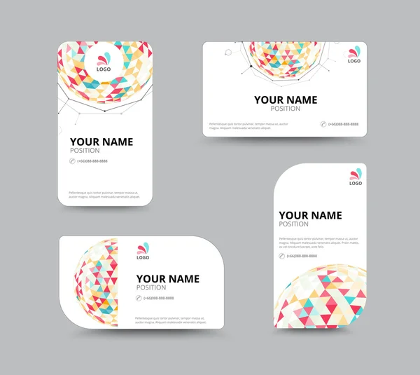 Business geometry low polygon on white background. business card