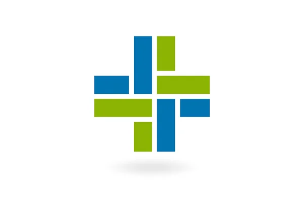 Cross pharmasy logo design vector