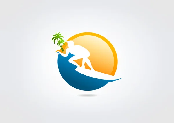 Surf logo, abstract sports  water