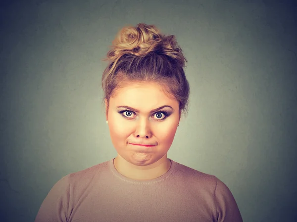 Angry young pissed off woman about to have nervous breakdown