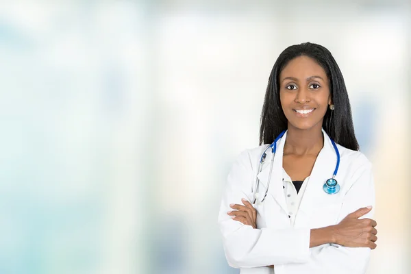 Confident African American female doctor medical professional