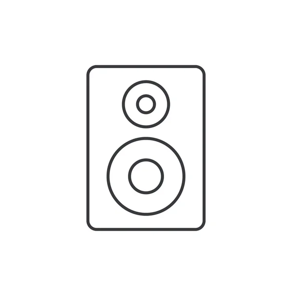 Audio speaker outline icon, modern minimal flat design style, thin line vector illustration