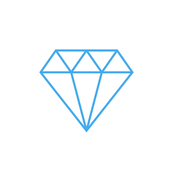 Diamond outline icon, modern minimal flat design style. Gem vector illustration, jewelry thin line symbol