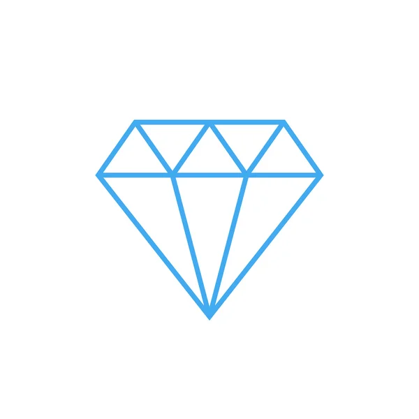 Icône de contour de diamant, style moderne design plat minimal. GEM, illustration vectorielle, symbole de fine ligne de bijoux \u2013 Illustration