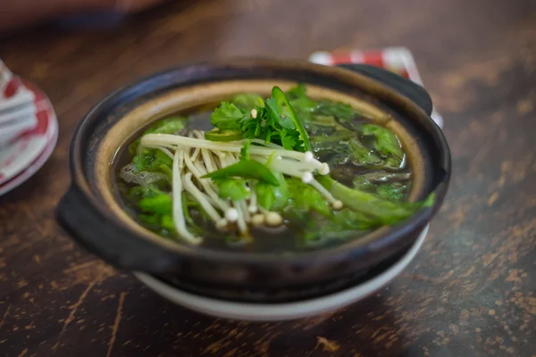 Chinese food Stew of pork and herbal soup.