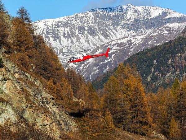Helicopter near St. Moritz, Swiss