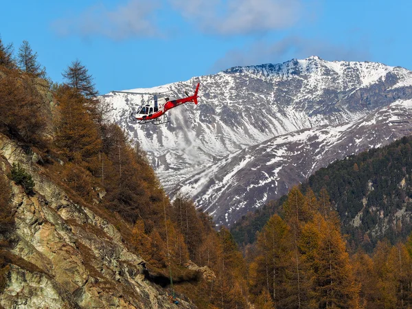 Helicopter near St. Moritz, Swiss