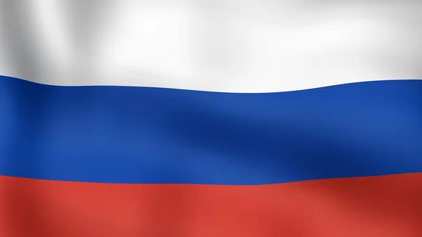 Flag of russia, fluttering in the wind. 3D rendering.