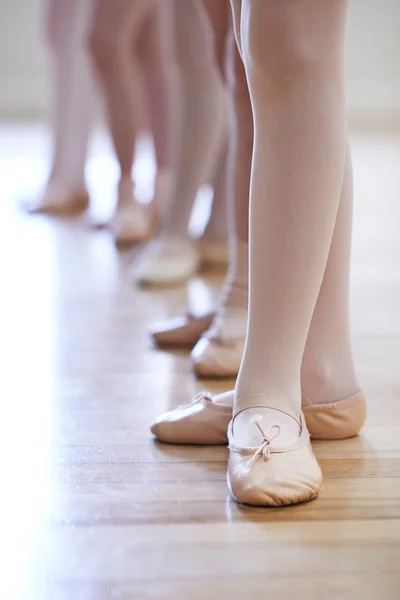 Close Up Of Feet In Children\'s Ballet Dancing Class