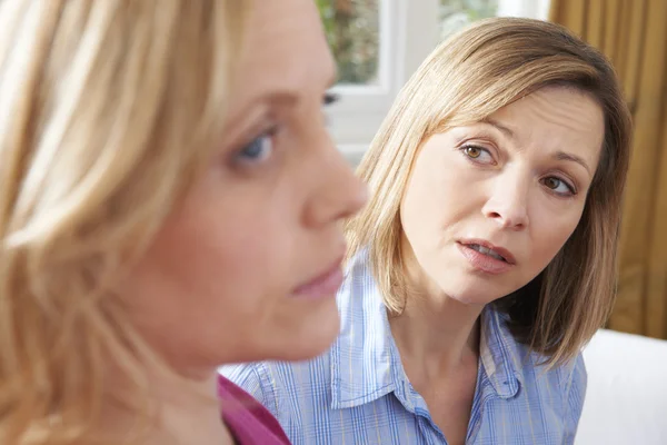 Unhappy Woman In Conversation With Friend Or Counsellor