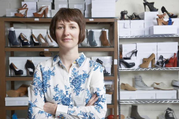 Female Owner Of Shoe Shop