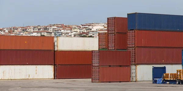 Containers in port