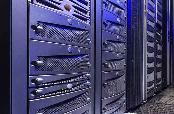 Disk storage blades in the mainframe server room