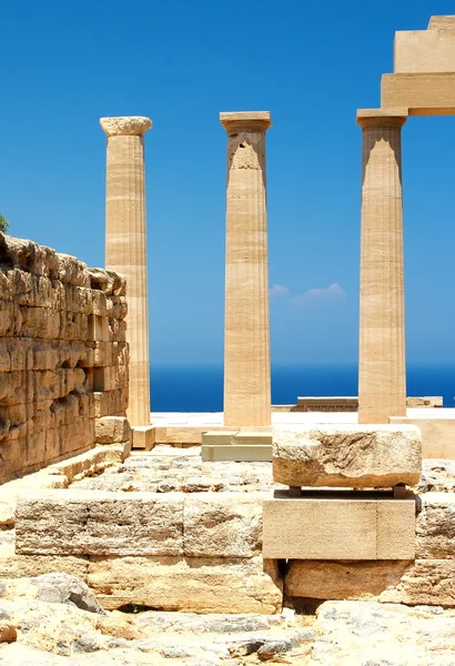 Ancient Temple on The Beach of The Greek Island of Rhodes