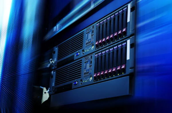 Blade server is a close-up in a series of supercomputers