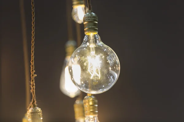 LED light bulb hang from ceiling