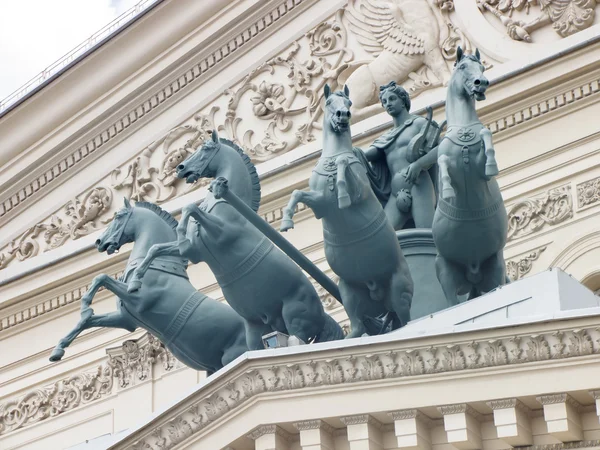 Quadriga of Apollo on the building of the Bolshoi Theater in Moscow