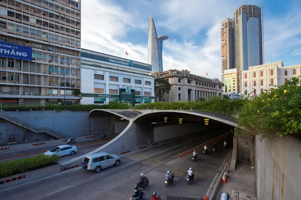 Entrance of Thu Thiem tunnel in Hochiminh city, Vietnam. This tunnel is designed and built by Japanese company.