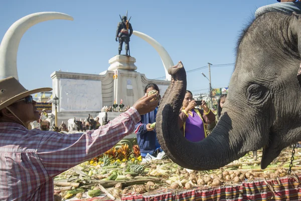 Elephants and People at the Elephant Square