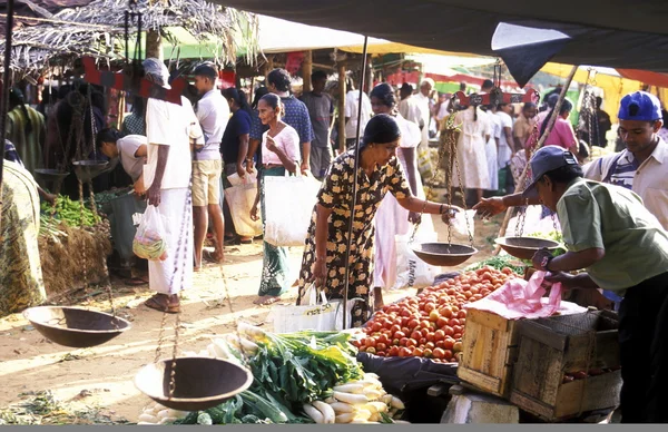 The market in the town of Hikkaduwa