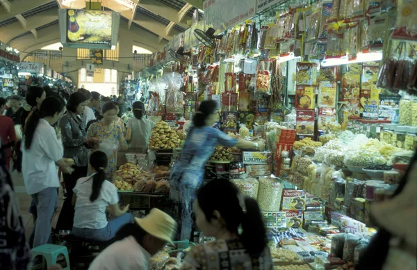 People at city market