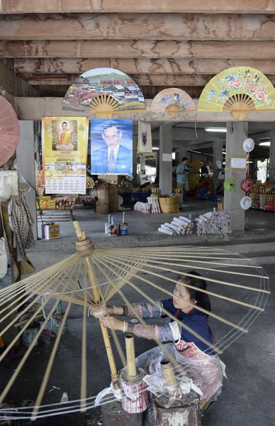 Umbrella production in the city of chiang mai