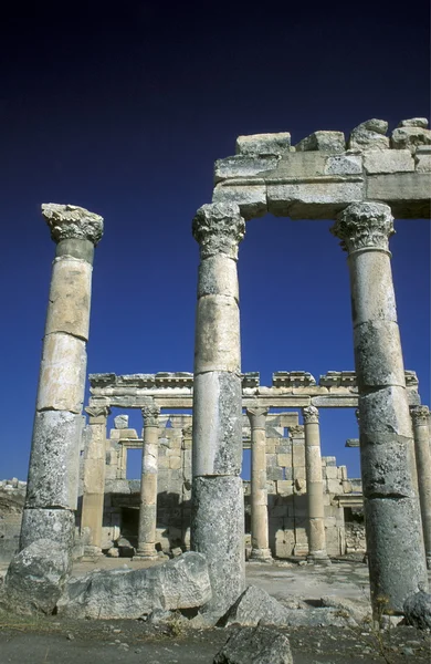Ruins of Apamea near the city of Hama