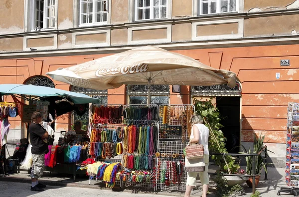 Street market in the old town of Warsaw