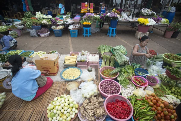 Vegetable market in the Village of Thailand