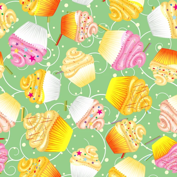 Cupcakes with cream background