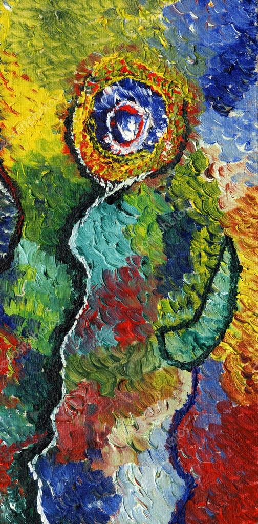 Telas em oleo abstrato