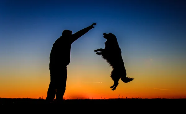 Men & Dog Silhouette