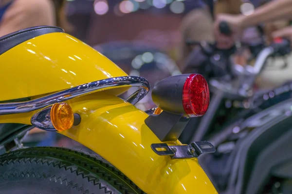 Zoom motorcycle taillight in Car show event