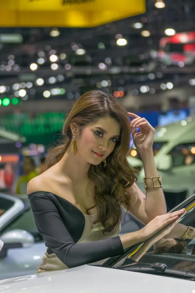 Pretty lady in Car show event
