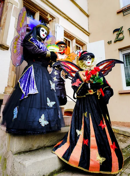 Editorial, 6 March 2016: Rosheim, France: Venetian Carnival Mask