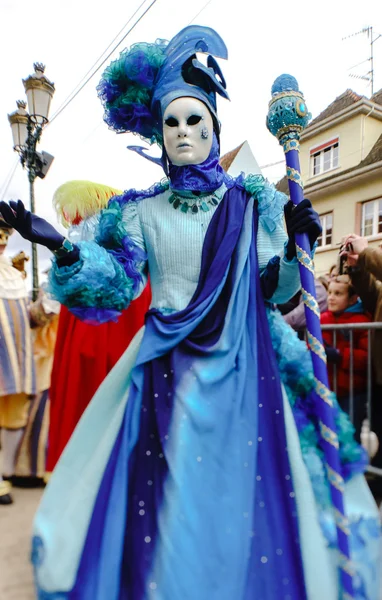 Editorial, 6 March 2016: Rosheim, France: Venetian Carnival Mask