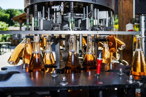 Automation bottling line for produce champagne in Alsace