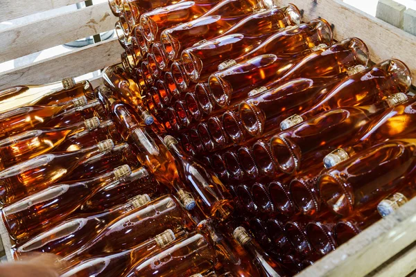 Automation bottling line for produce champagne in Alsace