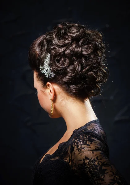 Beautiful bride with fashion wedding hair-style