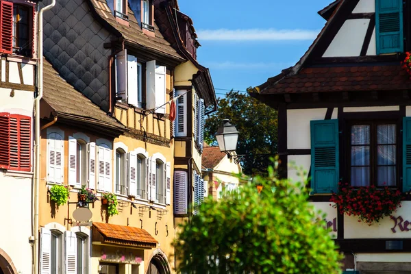 Classic timber-framing alsacien houses on the sun