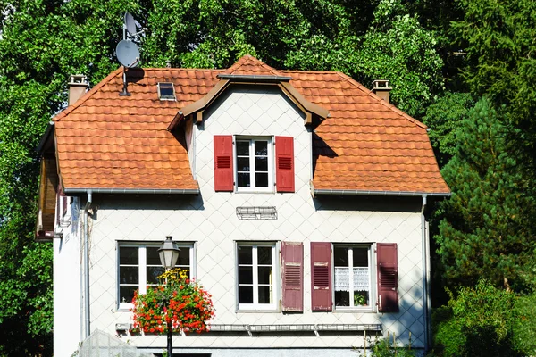 Tipical village french houses, street view