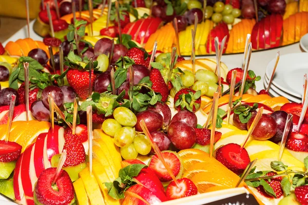 Authentic buffet, assorted fresh fruits, berries and citrus frui