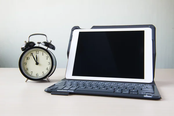 White tablet computer on white background